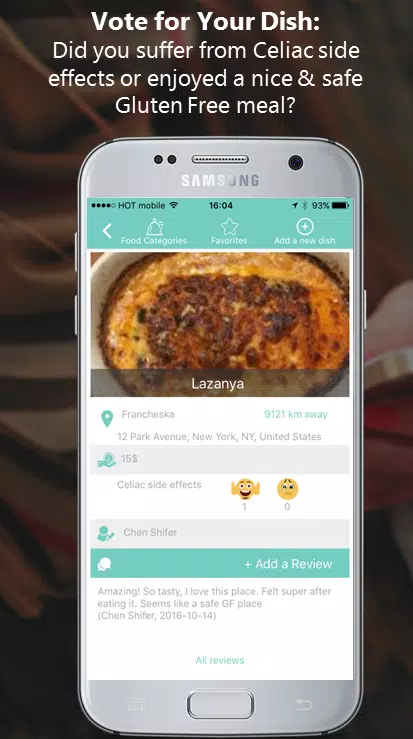 Gluten Free Restaurants Guide Screenshots