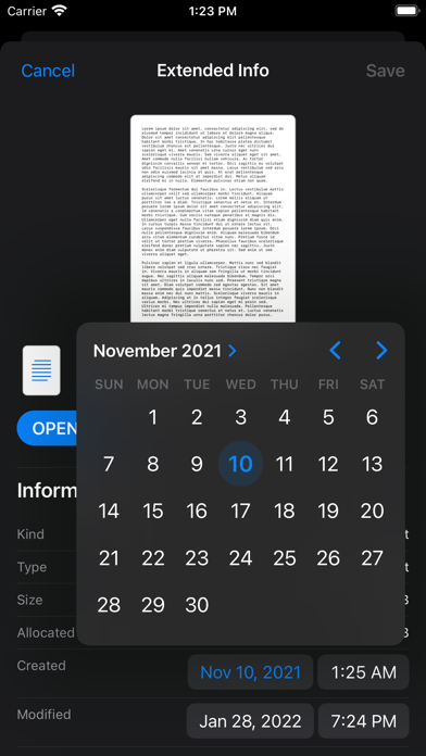 Extended File Info Screenshots