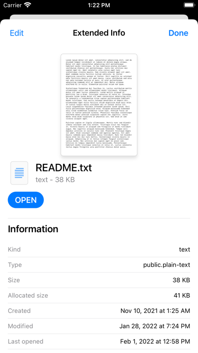 Extended File Info Screenshots