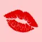 Lipstick Kiss Marks Stickers