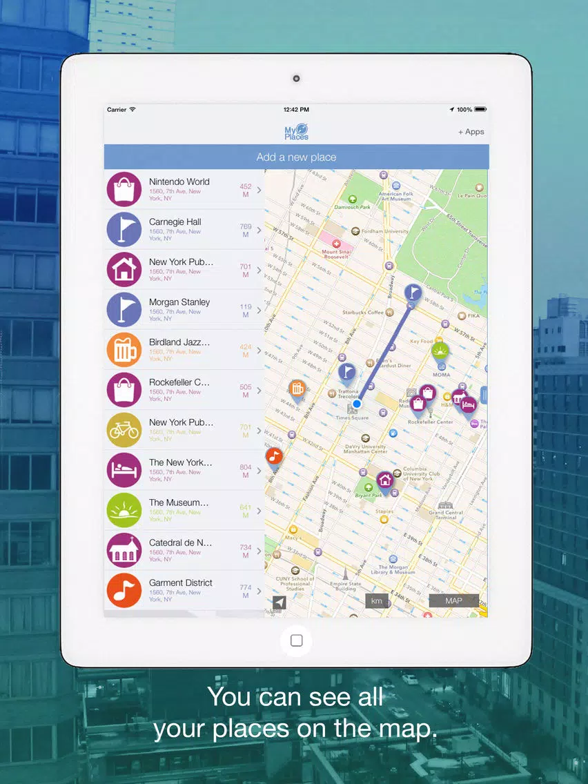 My Places: Save your favorite places iPad Screenshots
