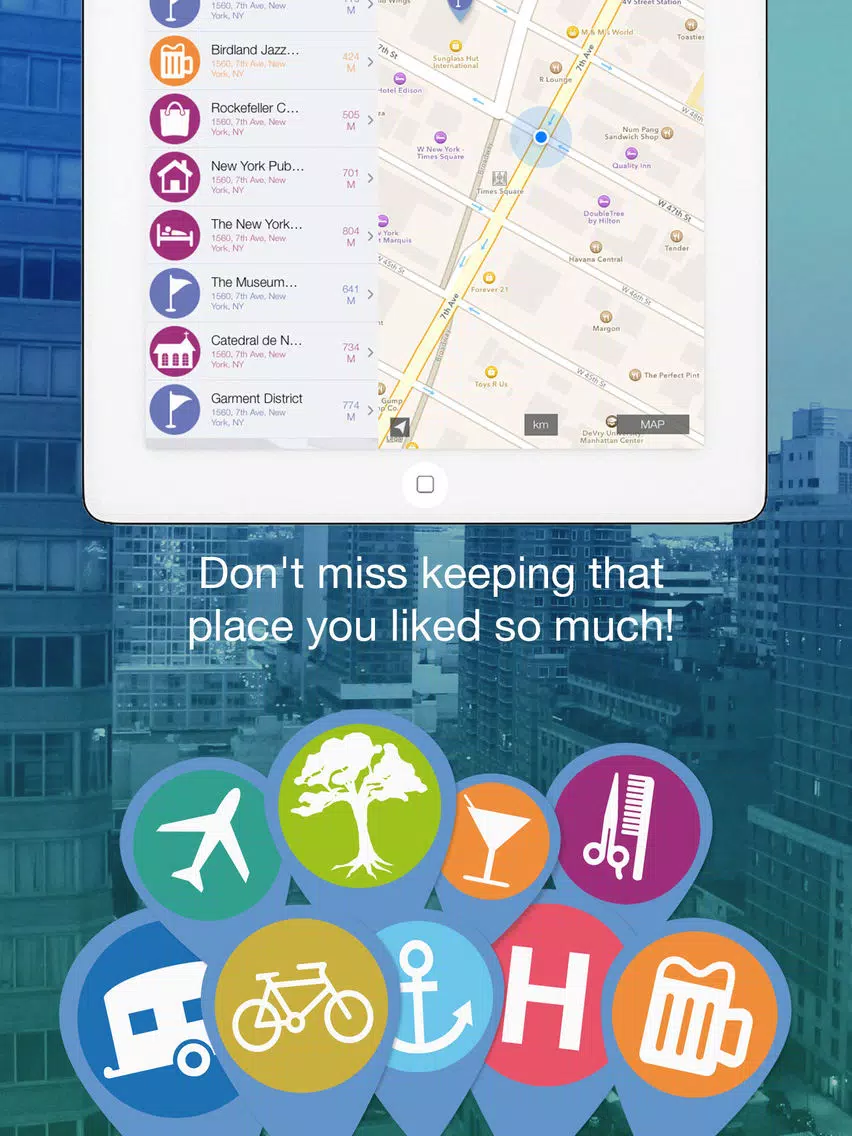 My Places: Save your favorite places iPad Screenshots