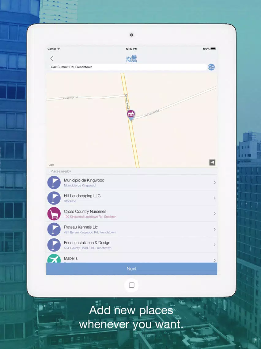 My Places: Save your favorite places iPad Screenshots