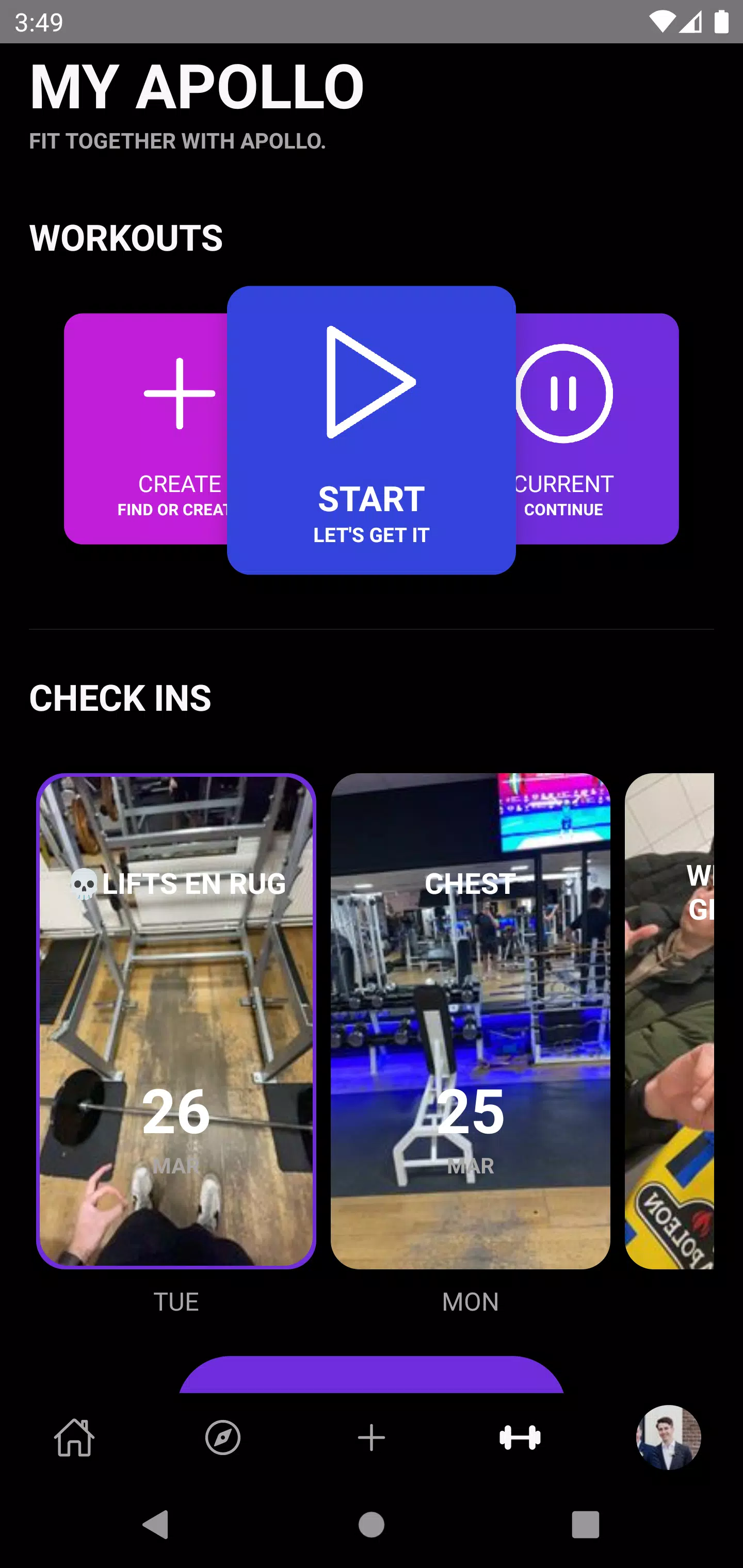 Zrzuty ekranu ApolloFit
