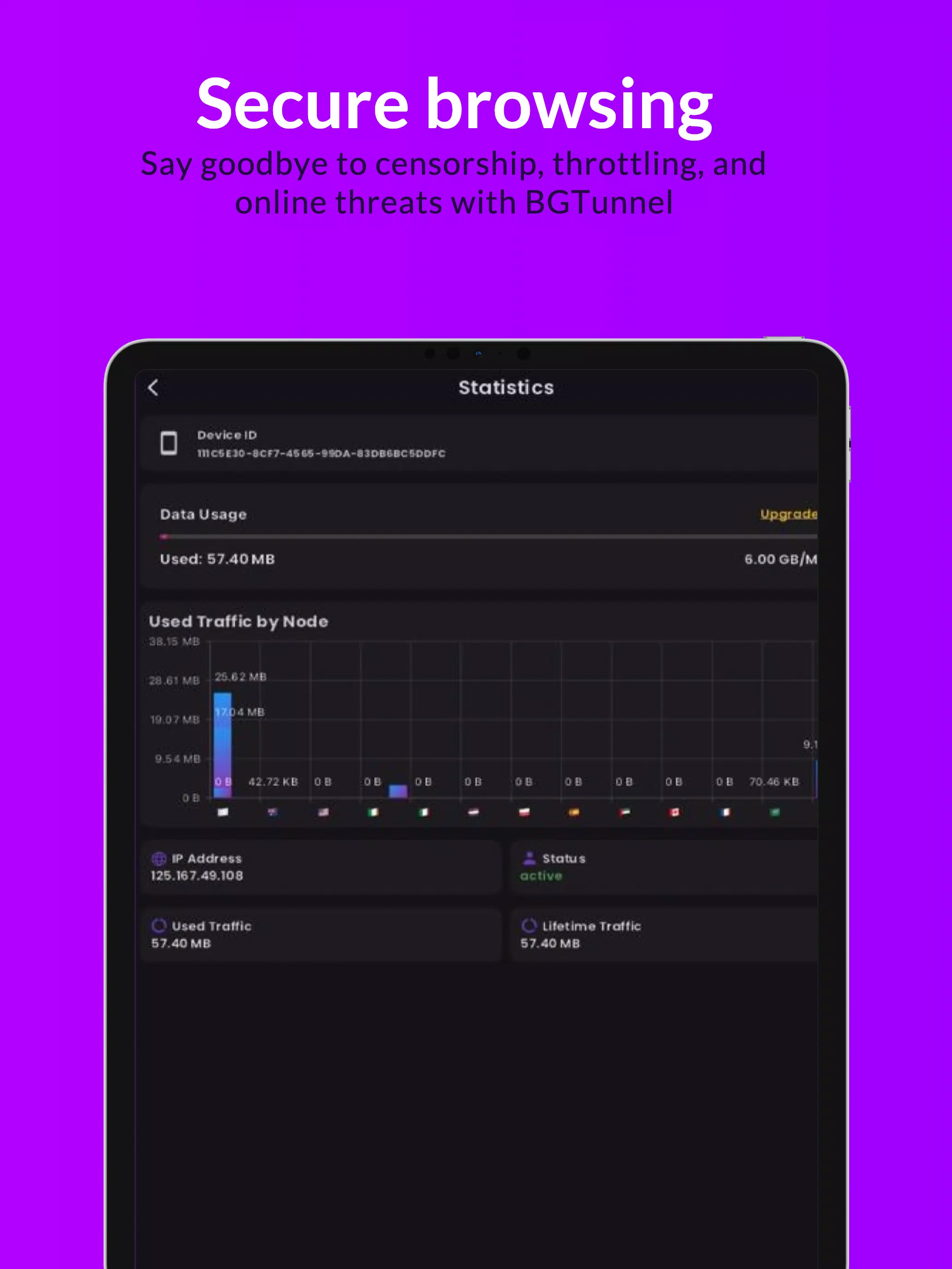 BGTunnel VPN Screenshots