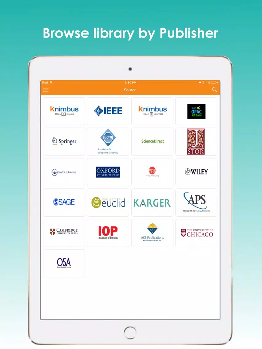 NIT Delhi eLibrary iPad Screenshots
