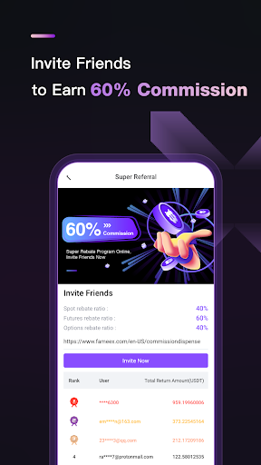 FameEX: Buy Bitcoin & Crypto Screenshots