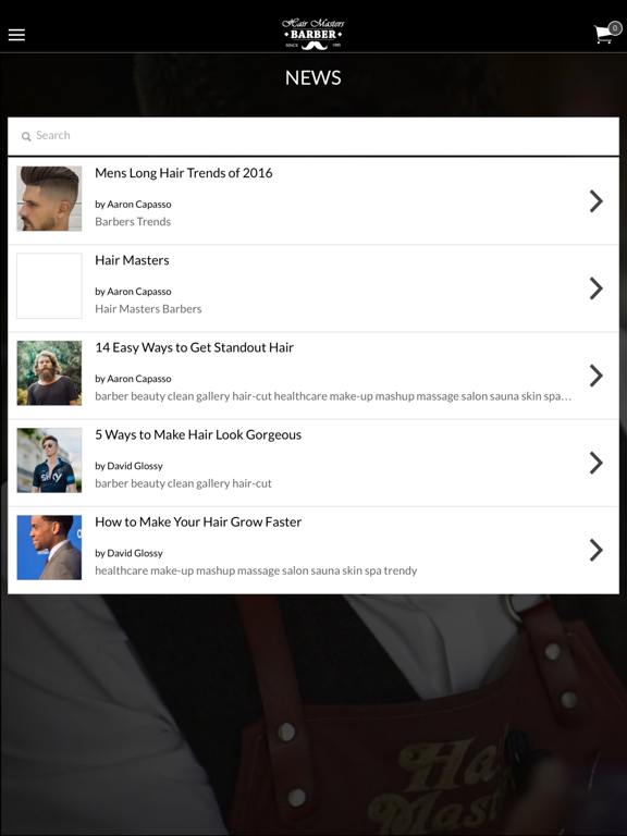 Hair Masters Barbers iPad Screenshots