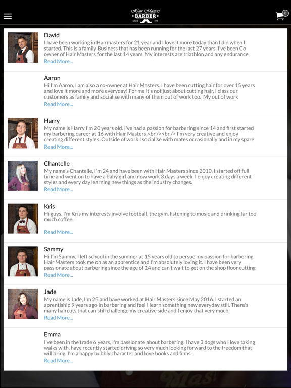 Hair Masters Barbers iPad Screenshots