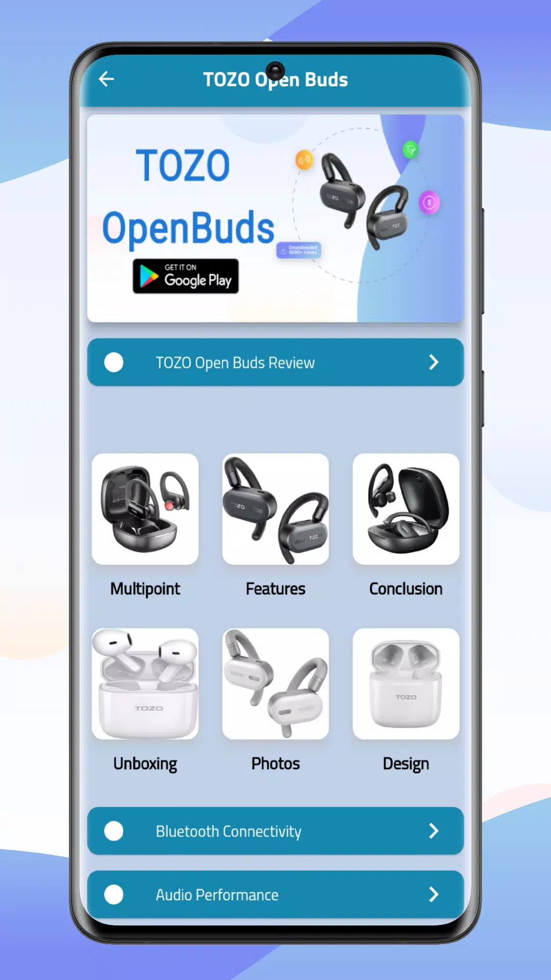 TOZO OpenBuds Guide Screenshots