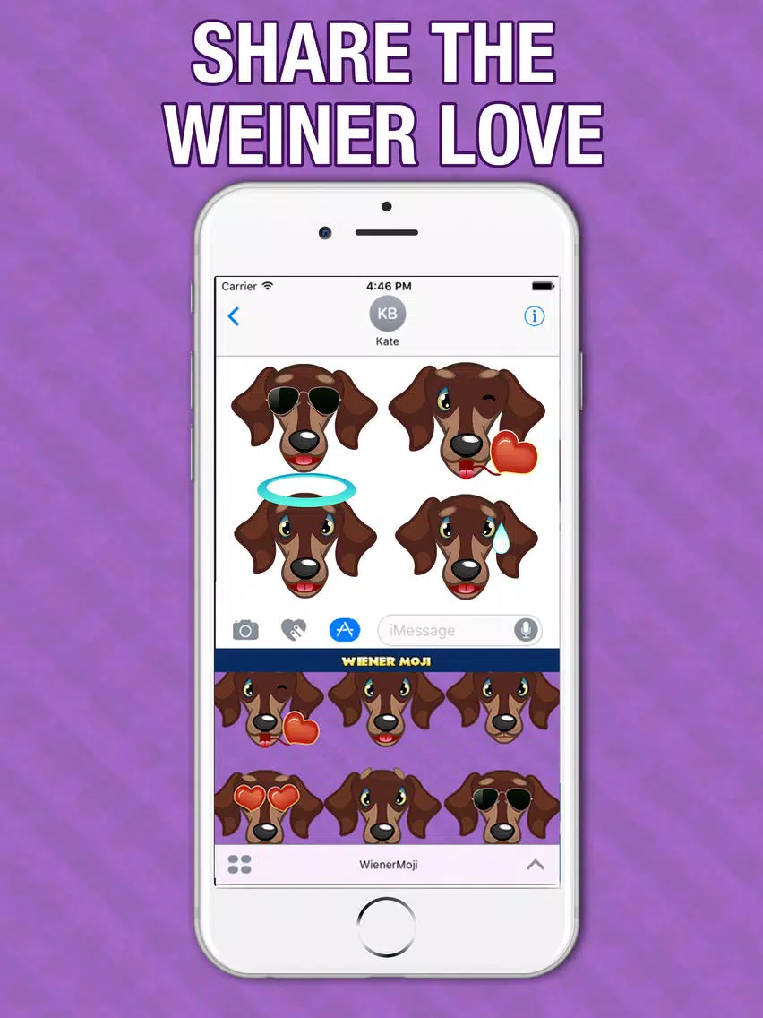 Screenshot di WeinerMoji - Dachshund Emoji & Stickers! iPad