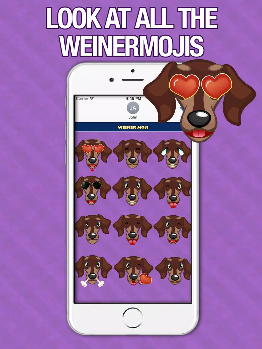 Screenshot di WeinerMoji - Dachshund Emoji & Stickers! iPad