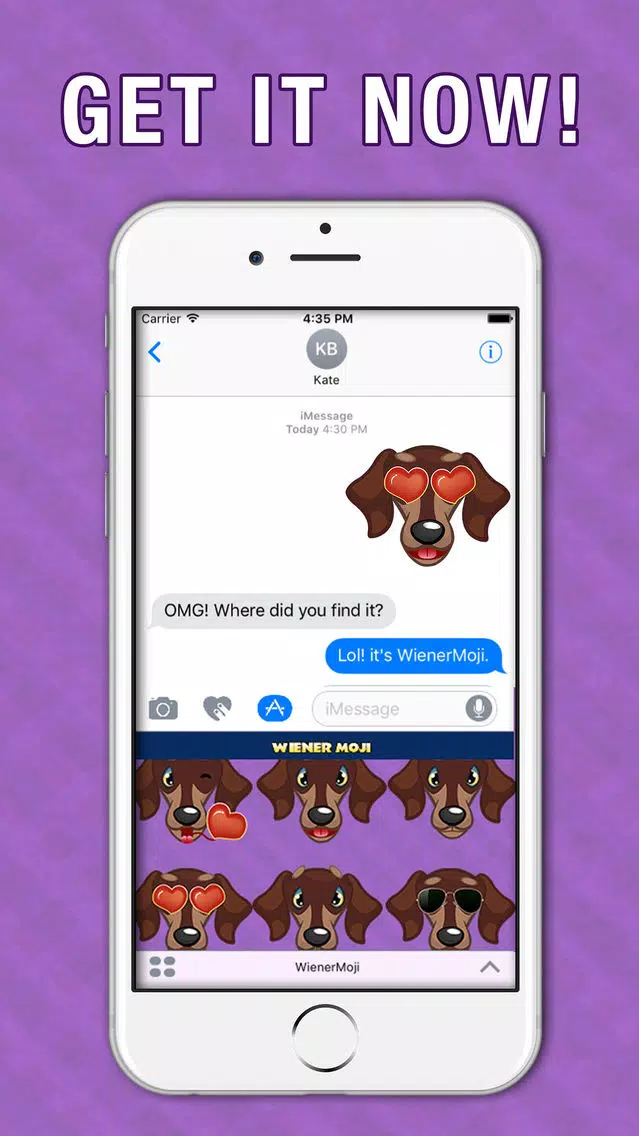 Screenshot di WeinerMoji - Dachshund Emoji & Stickers!