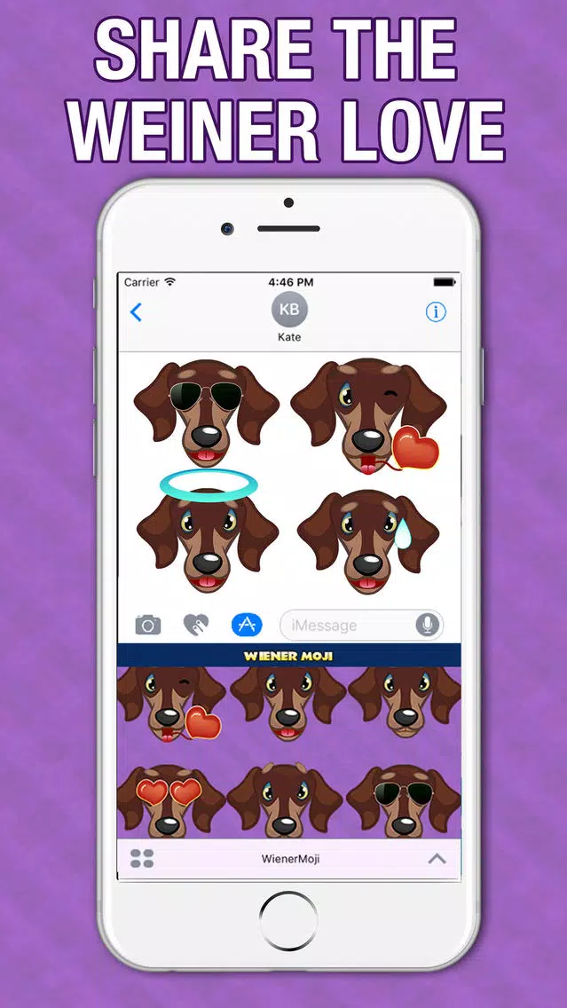 Screenshot di WeinerMoji - Dachshund Emoji & Stickers!