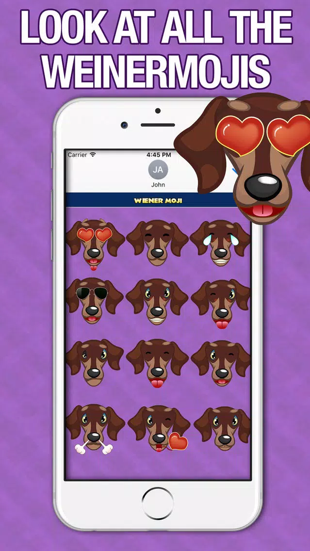 Screenshot di WeinerMoji - Dachshund Emoji & Stickers!
