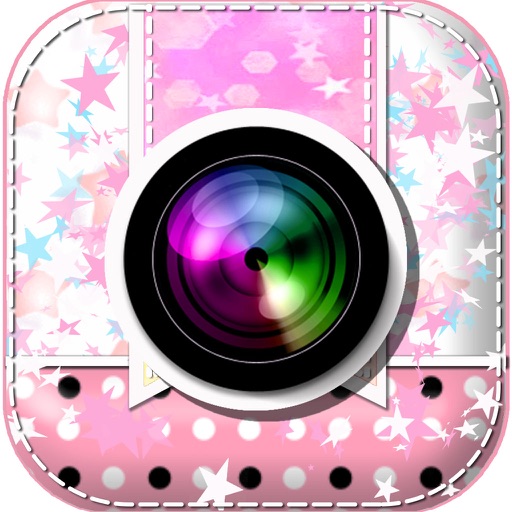 Sweet Camera and Cartoon Sticker Frame Sweet Camera and Cartoon Sticker Frame