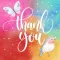 Thank You From the Heart Flowers & Drinks Stickers