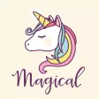Pastel UNICORN Words Stickers