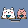 Animated PIg and BEAr Stickers Animated PIg and BEAr Stickers