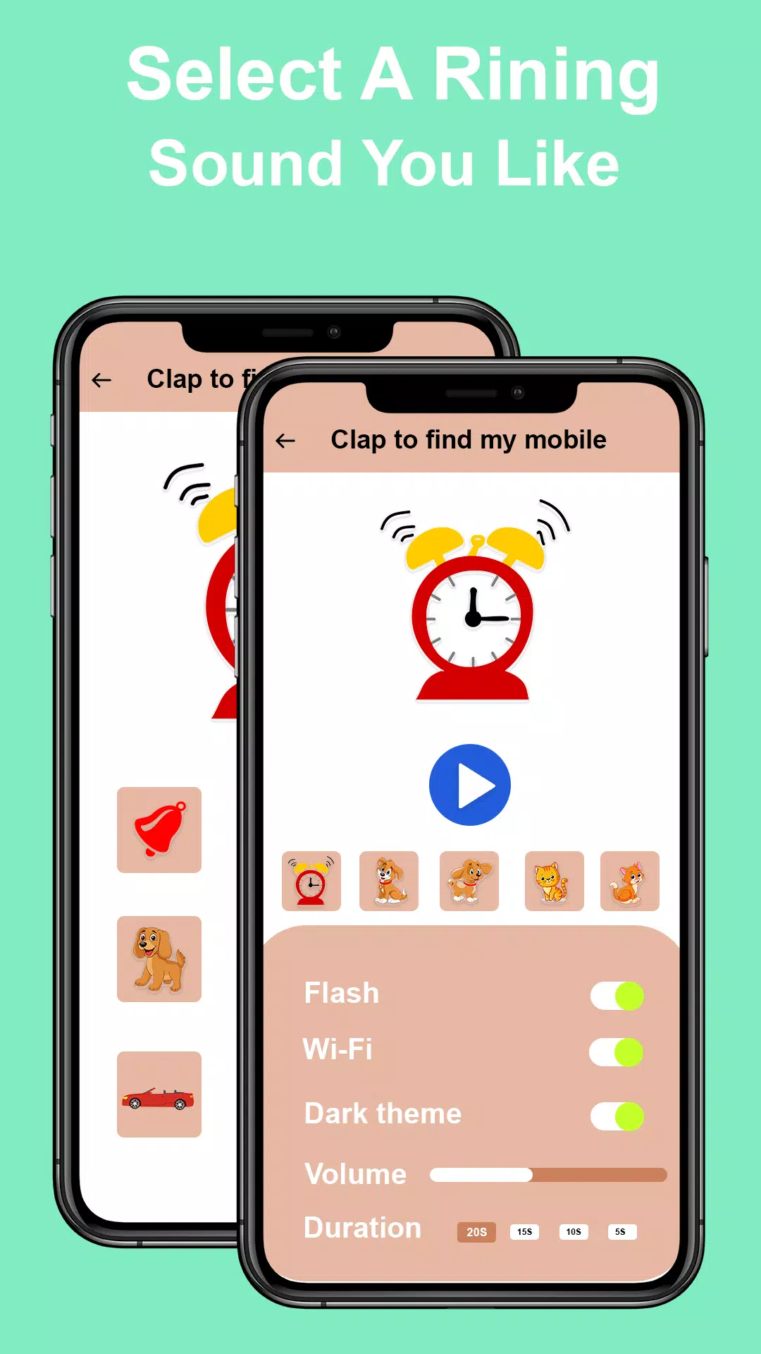 Clap and Find My Phone App Screenshots