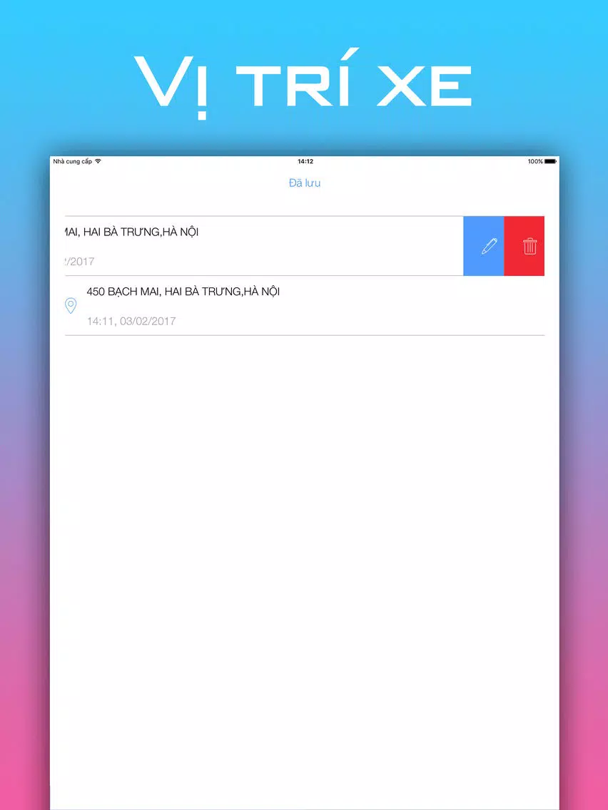 Tìm xe - Tìm vị trí xe của bạn iPad Screenshots
