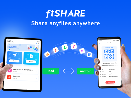 File Transfer - ftShare iPad Screenshots