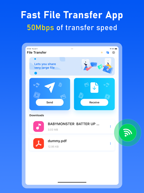 File Transfer - ftShare iPad Screenshots