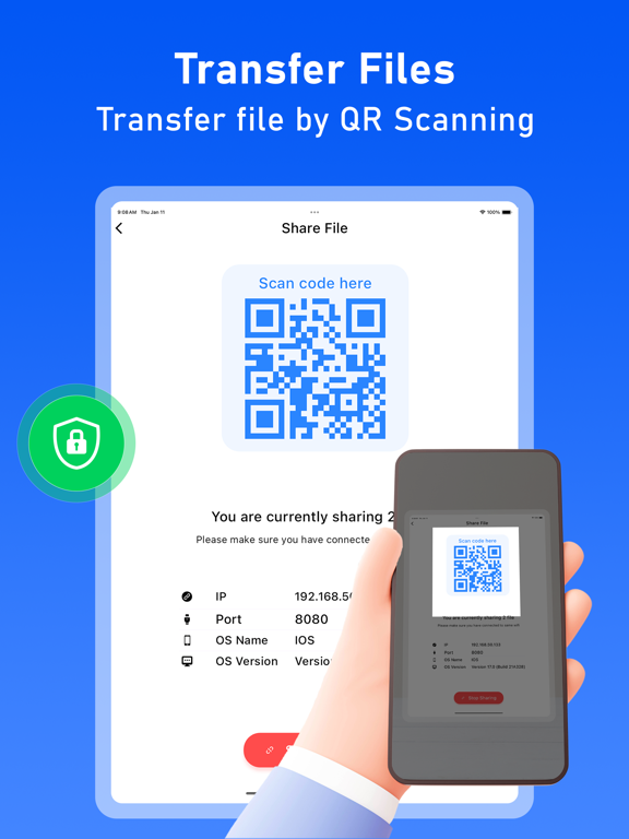 File Transfer - ftShare iPad Screenshots