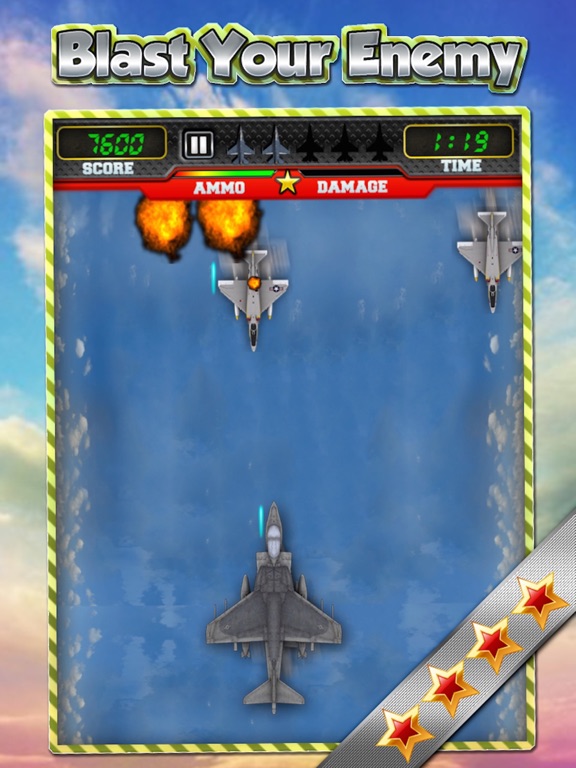 Jet Combat Air War Fighter Plane Free Games iPad  স্ক্রিনশট