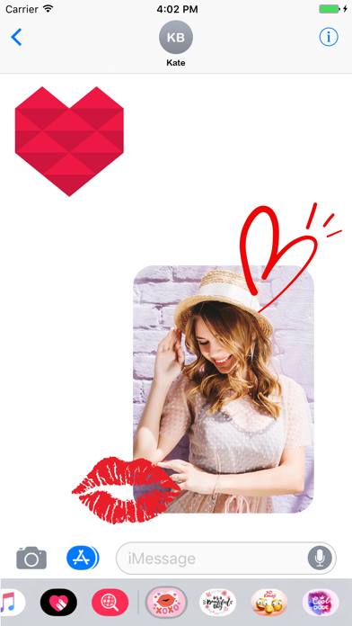 Heart and Kiss Stickers Screenshots