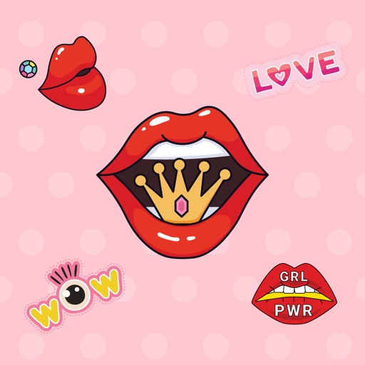 Hot Girl Lips Sticker Hot Girl Lips Sticker