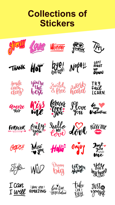 Typography Stickers Screenshots