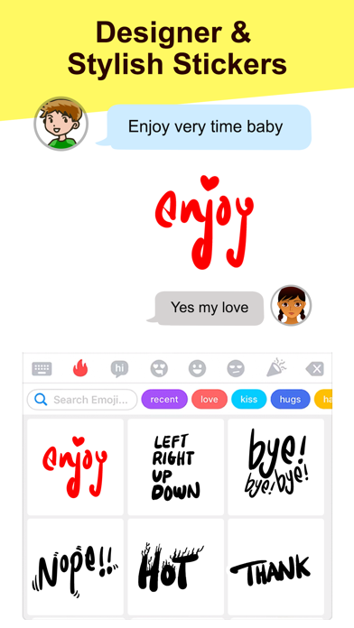 Typography Stickers Screenshots