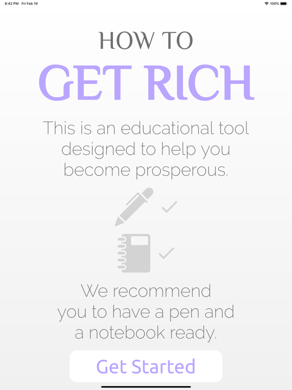 How To Get Rich $ iPad Screenshots