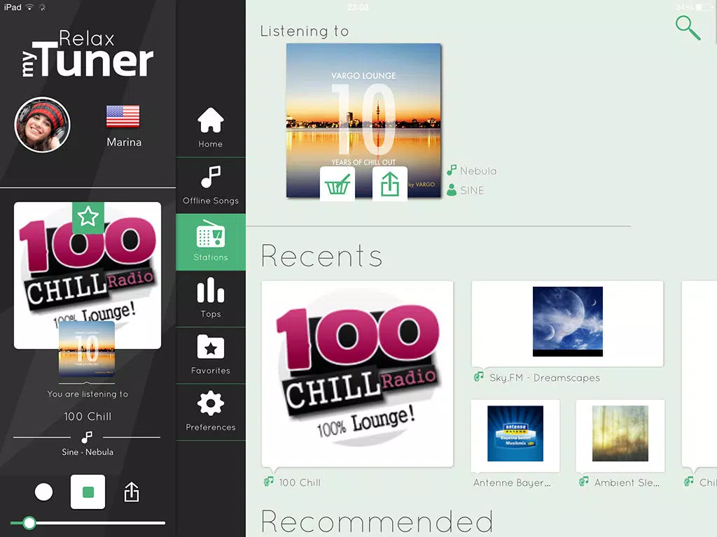 myTuner Relax Pro iPad Screenshots