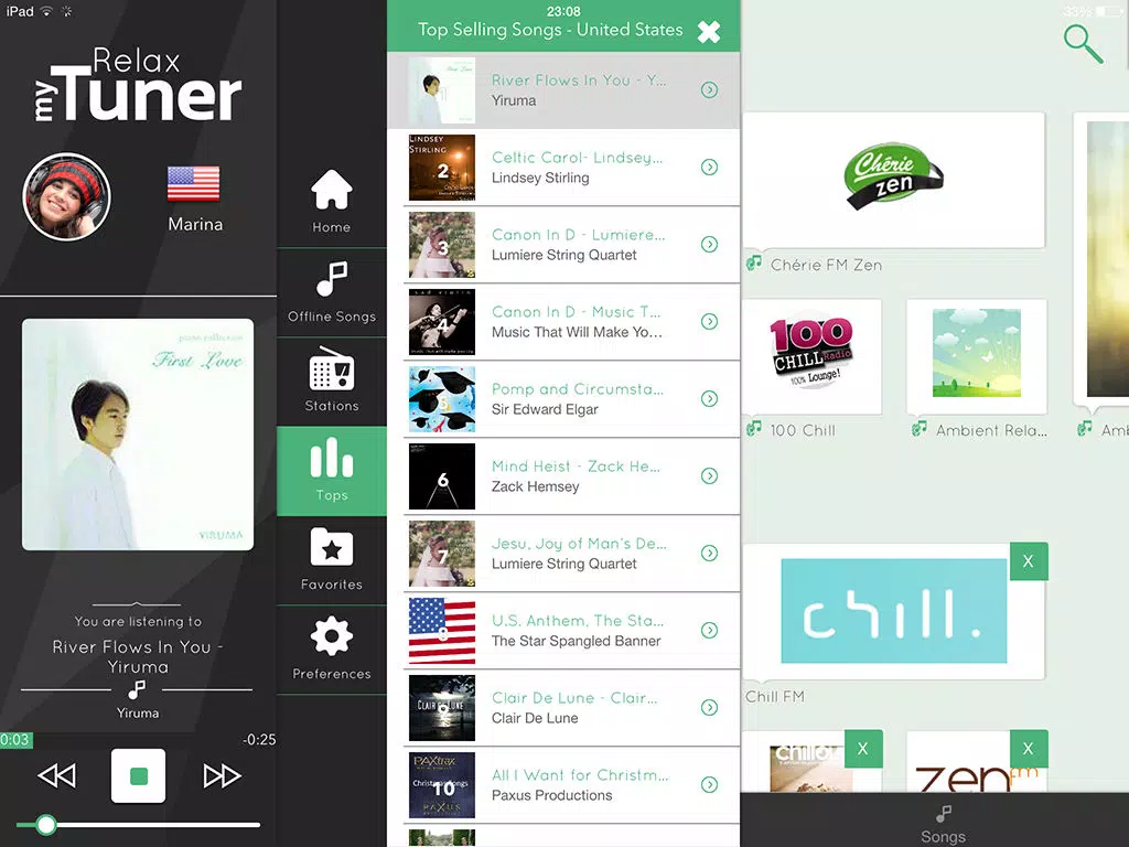 myTuner Relax Pro iPad Screenshots