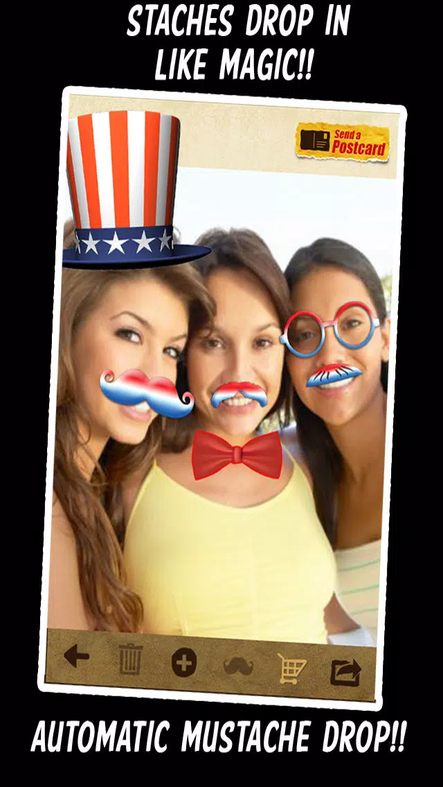 American Mustache Booth - Free Patriotic Photo App Screenshots