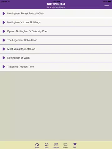 Discover Nottingham's History with Nottingham City Libraries iPad Screenshots