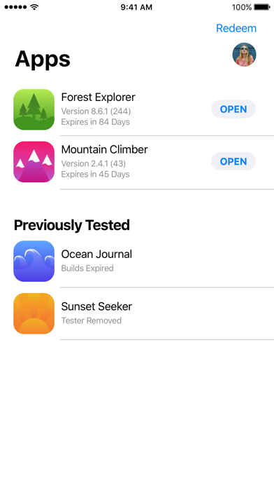 TestFlight Screenshots
