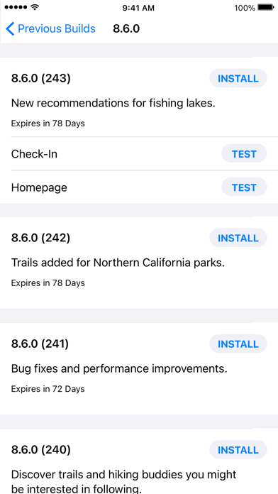 TestFlight Screenshots