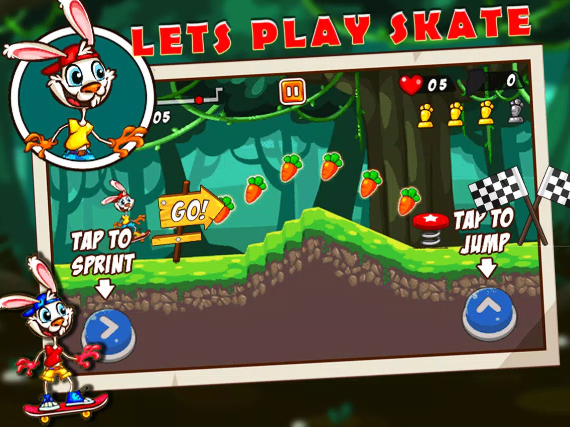 Zrzuty ekranu Play Rabbit Skater Dash -True Skating Champ Run! iPad 