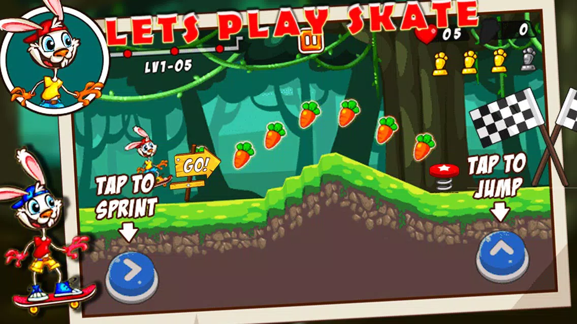 Zrzuty ekranu Play Rabbit Skater Dash -True Skating Champ Run!