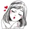 Doodle Girl Sticker