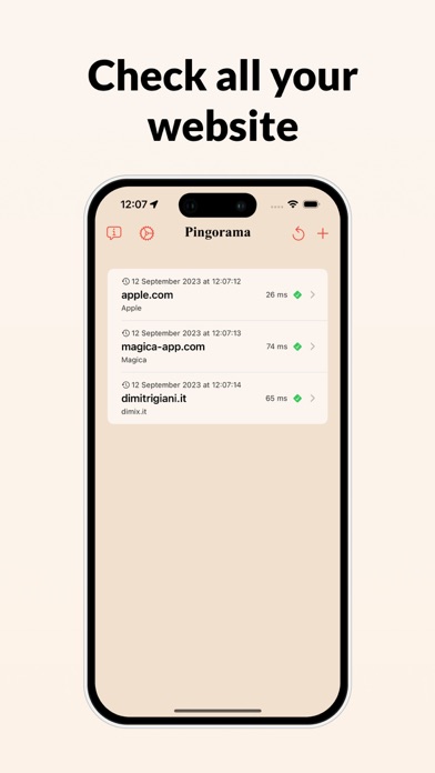 Pingorama: Ping website Screenshots
