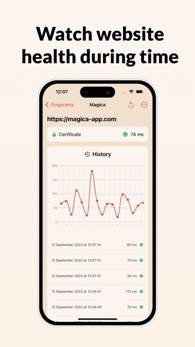 Pingorama: Ping website Screenshots