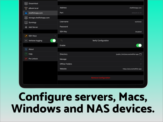 SSH Files – Secure ShellFish iPad Screenshots