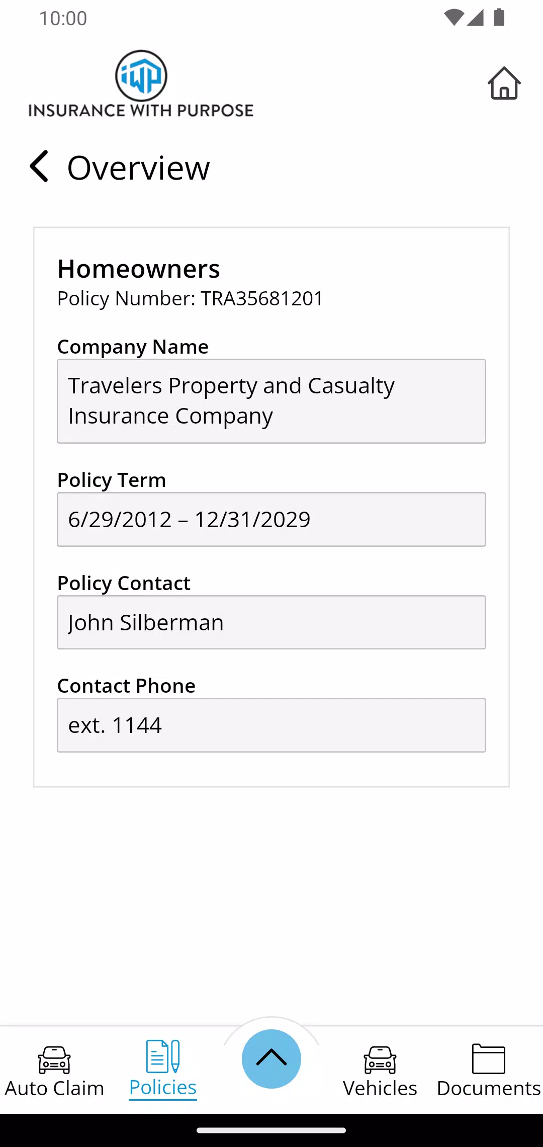 Insurance With Purpose Mobile Screenshots