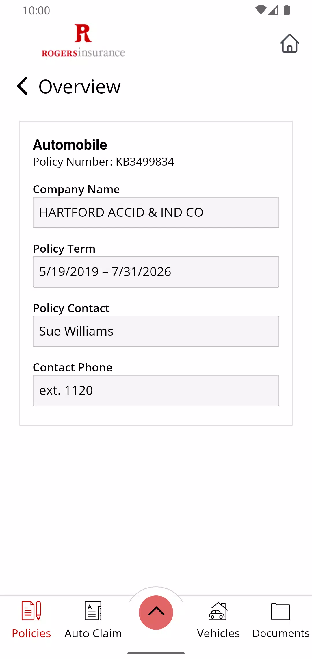 Rogers Insurance Agency Online Screenshots