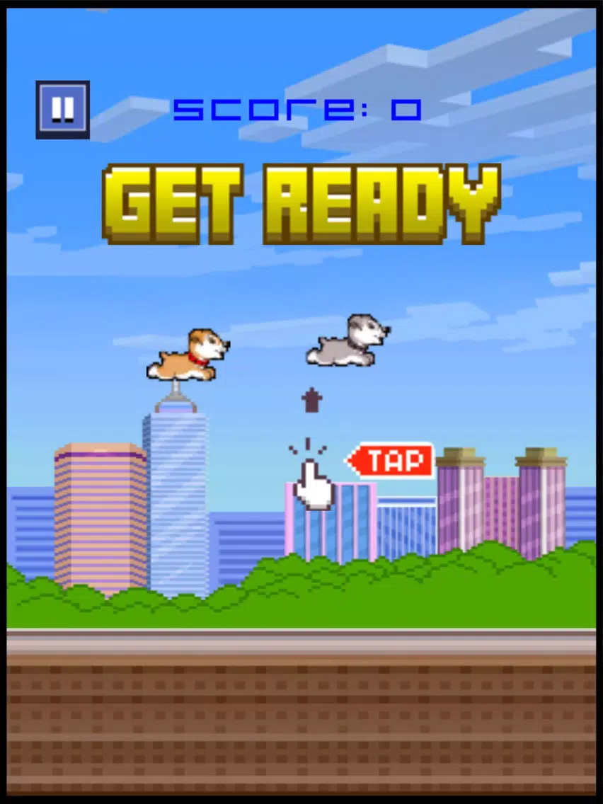 Ảnh chụp màn hình của Tiny Flying Puppy - flap dog flapping clumsy wings flyer games for boys iPad 