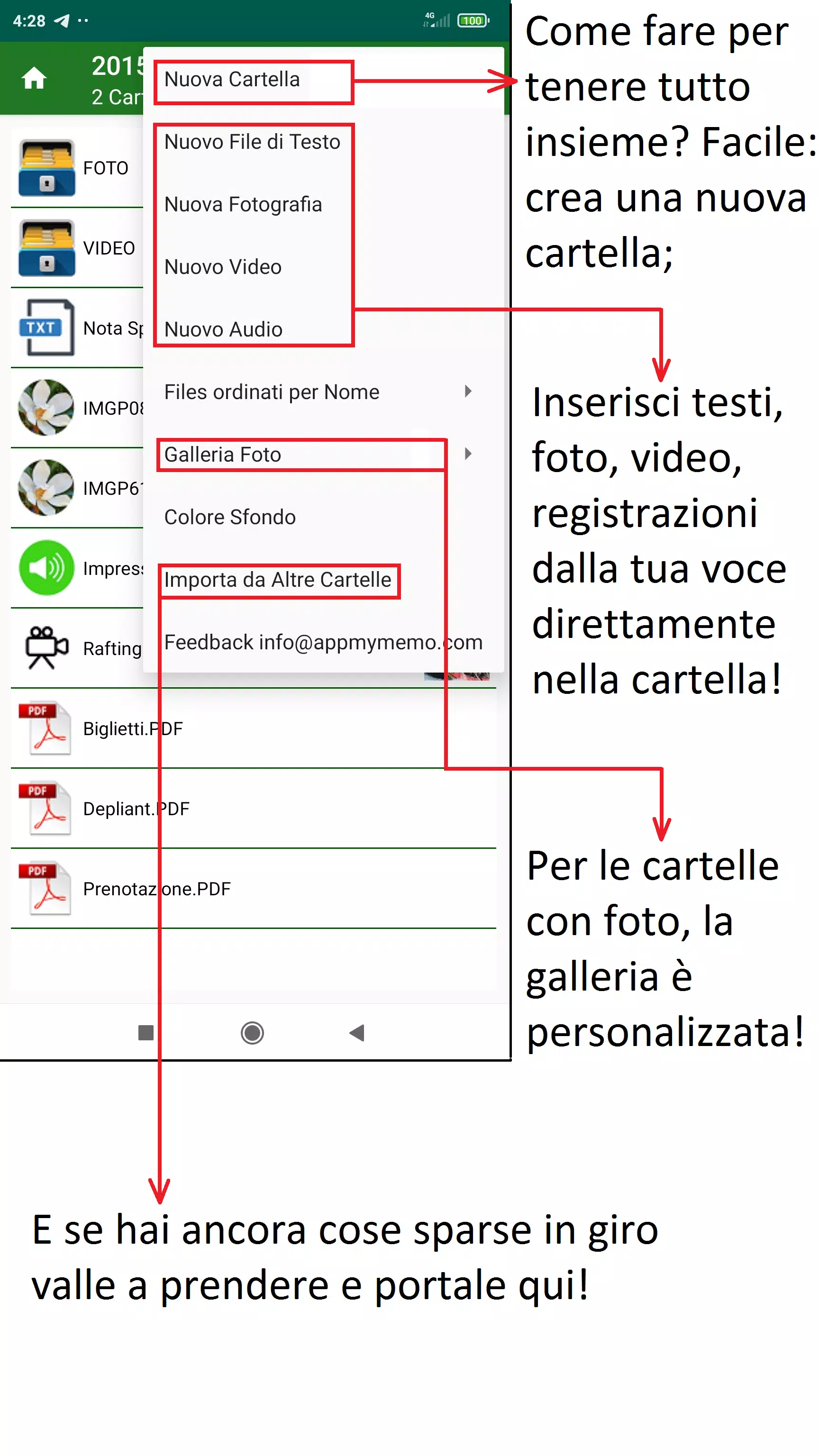 My MeMo Screenshots